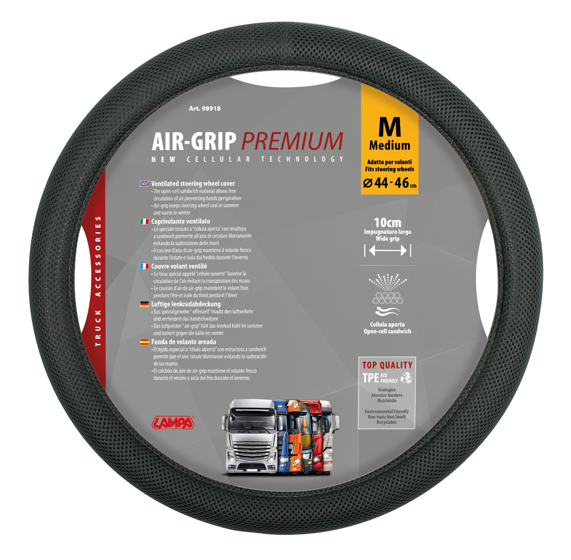 AiR-Grip, Coprivolante Ventilato - M - Ø 44/46 cm