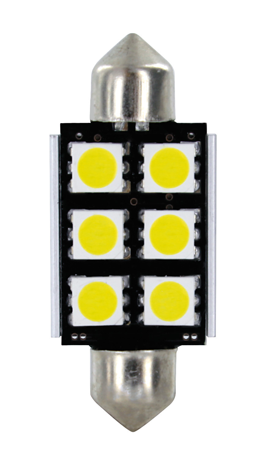 24/30v Led Series - 6 Smd X 3 Chips - 15x39 Mm - Sv8,5-8 - 2 Pz  - Scatola - Bianco - Doppia Polarità