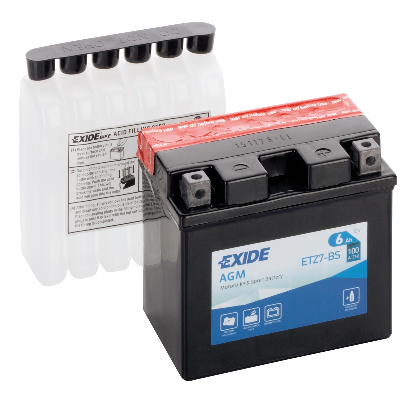 Batteria 12v - Exide Bike Agm - 6 Ah - 100 A