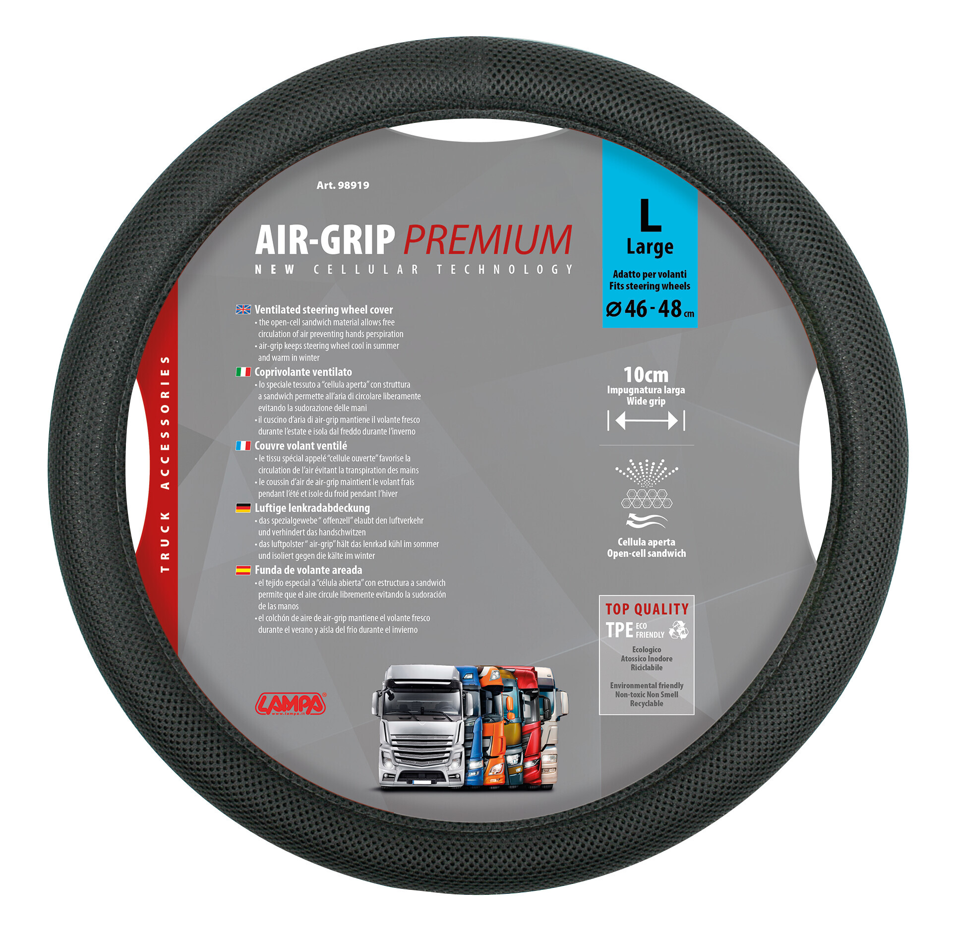 AiR-Grip, Coprivolante Ventilato - L - Ø 46/48 cm