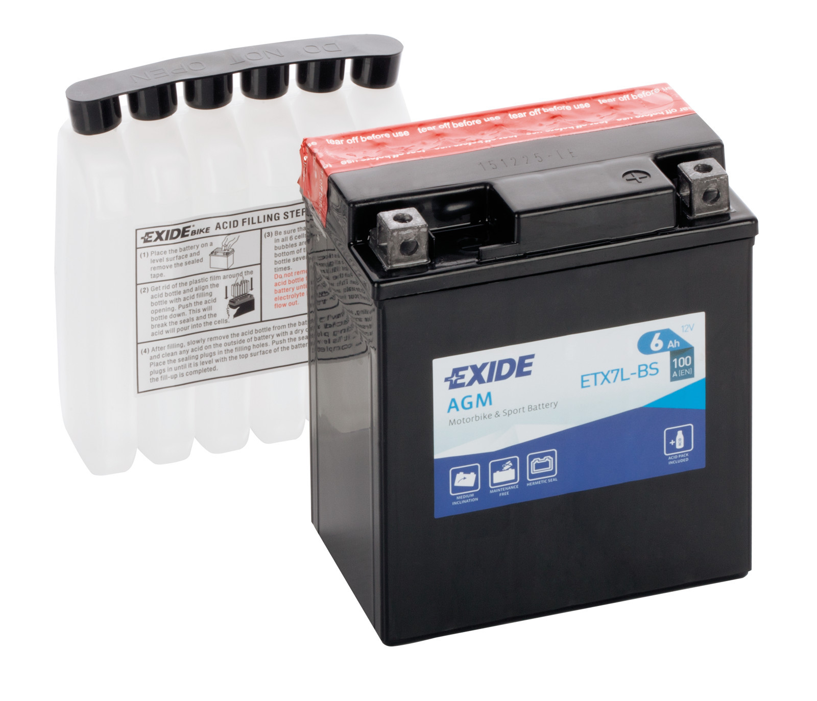 Batteria 12v - Exide Bike Agm - 6 Ah - 100 A