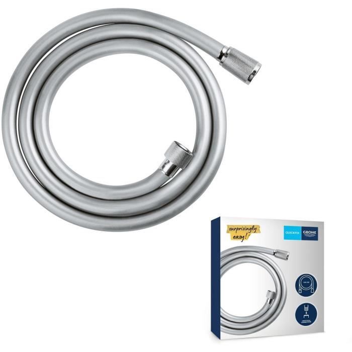 Flessibile Doccia - Grohe Vitalioflex 28743002 - 1,5 M - Antipiega E Torsione - Attacco Universale - Superficie Liscia - Cromo