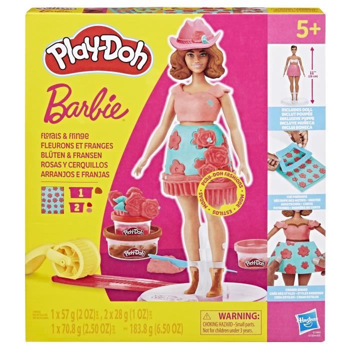 PlaY-Doh Barbie Florets And Fringes - Set Di Pasta Modellabile