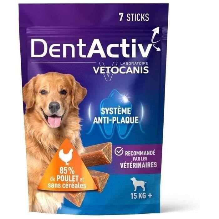Dentactiv - 7 Stick - Vetocanis - Igiene Orale Con Pollo Per Cani 15kg+