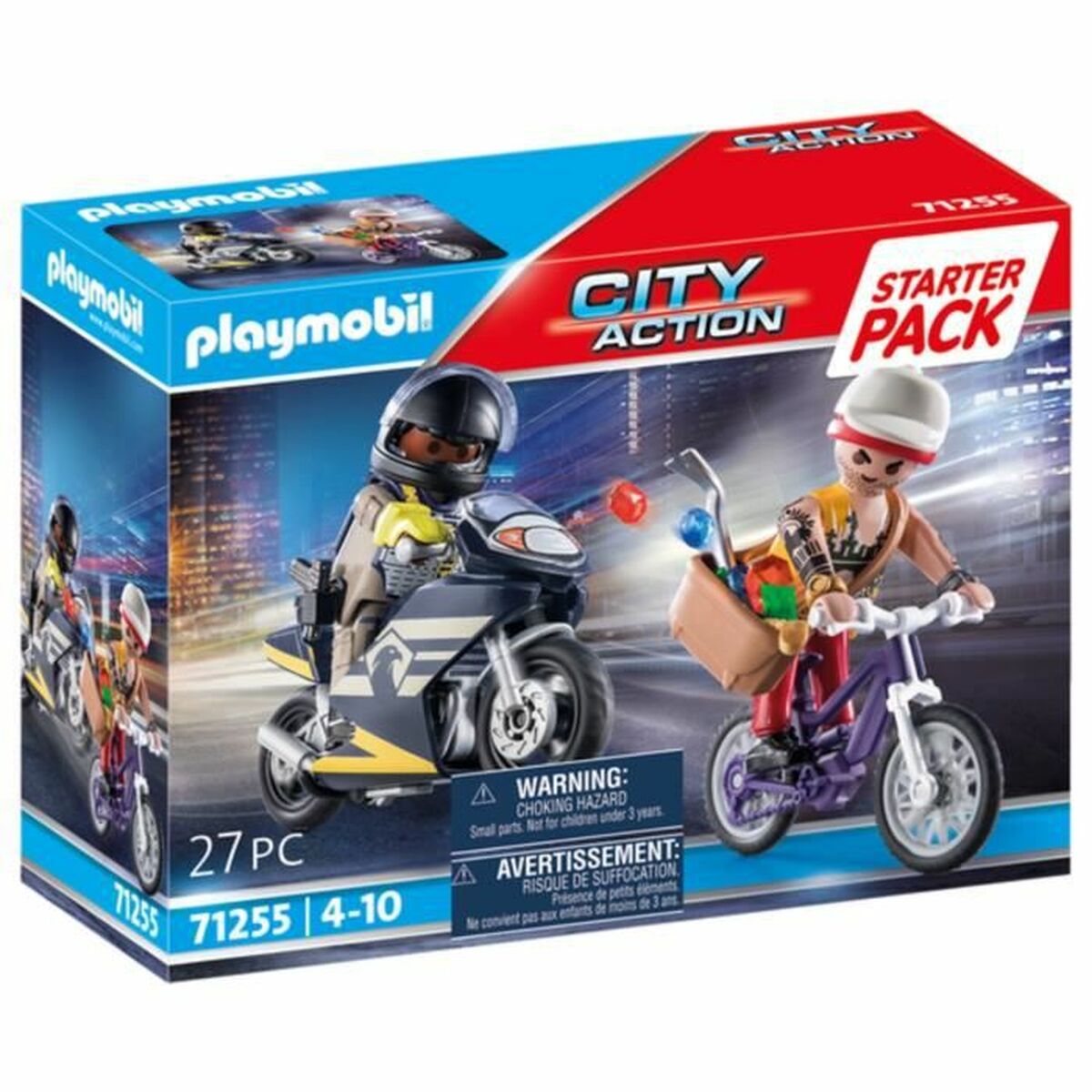 Playset Di Veicoli   Playmobil City Action - Agent And Thief 71255         27 Pezzi