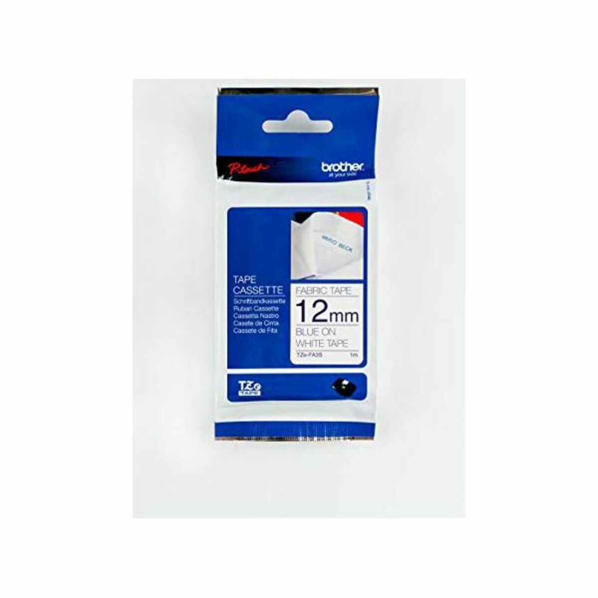 Nastro Laminato Per Etichettatrici Brother Tzefa3 Azzurro Azzurro/bianco 12 mm