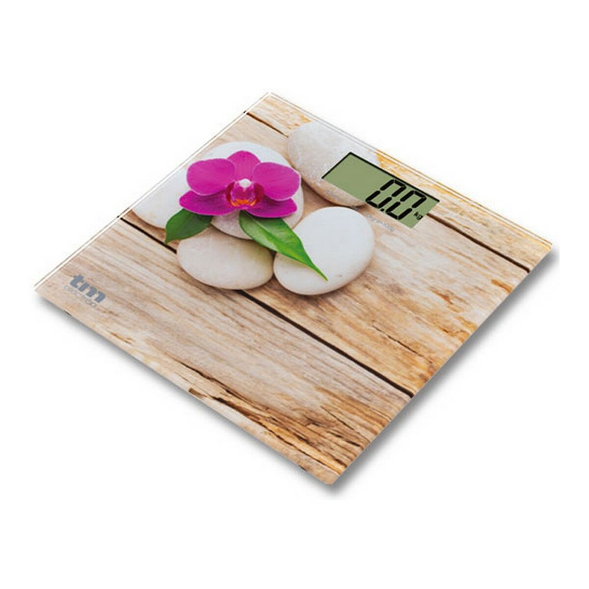 Bilancia Digitale Da Bagno Tm Electron Zen Marrone Slim (23 Mm)