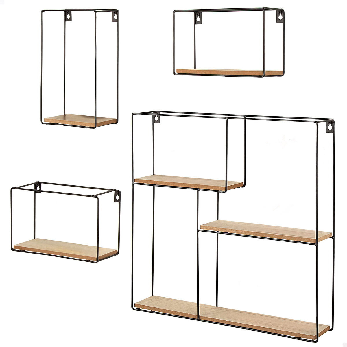 Appendiabiti Max Home Ferro Legno Mdf (2 Unità)