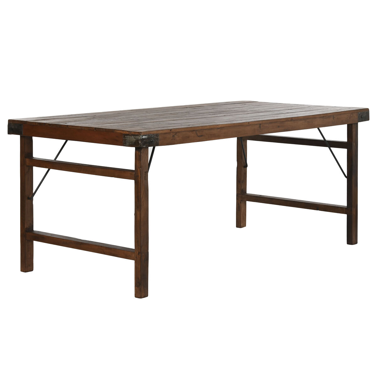 Tavolo Pieghevole Home Esprit Naturale Legno Riciclato 182 X 90 X 76 cm