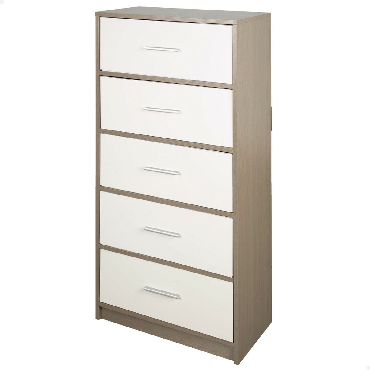 Cassettiera Max Home Bianco Grigio Moderno 58 X 112 X 30 cm