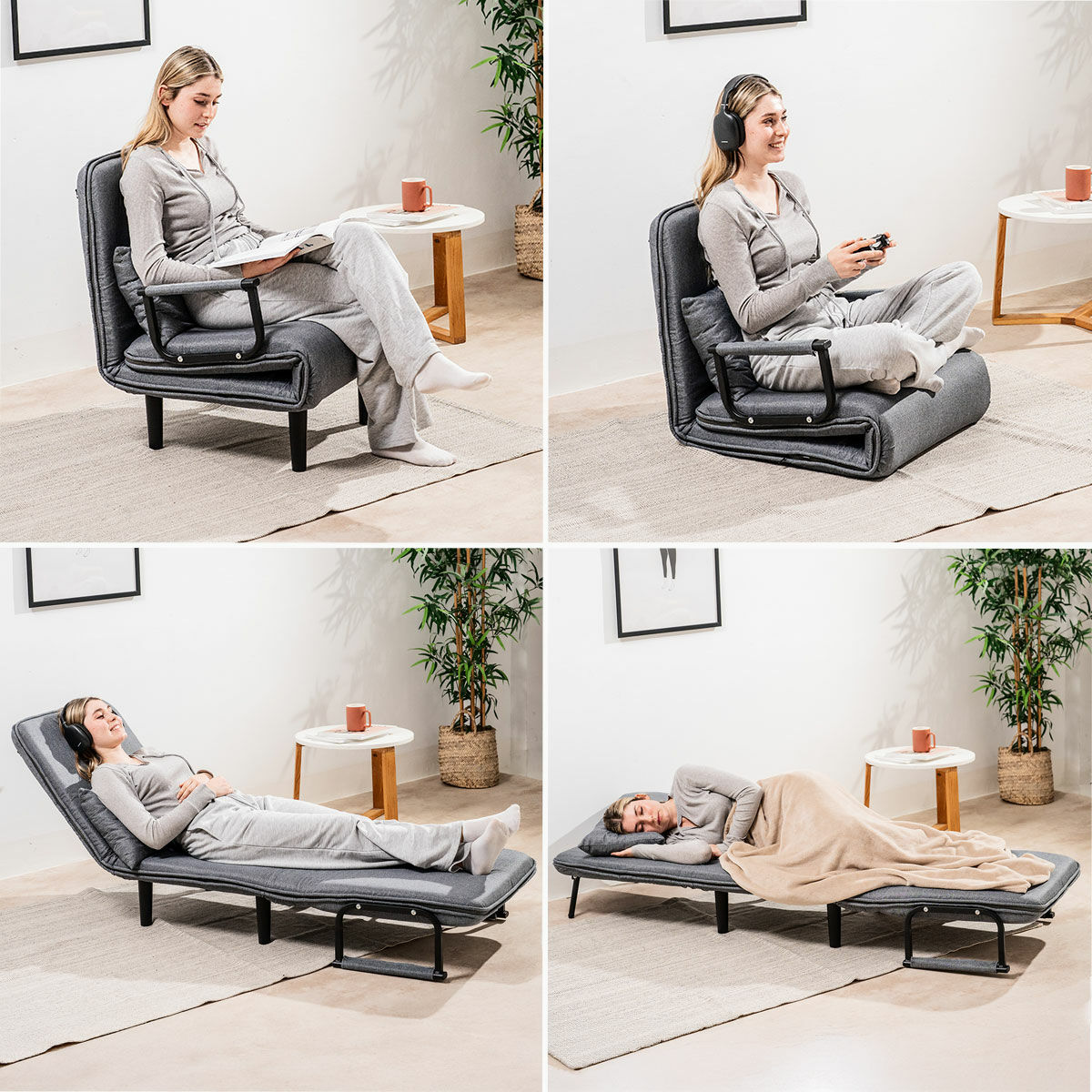 Poltrona Letto 1 Piazza Trasformabile 4 In 1 Softfa Innovagoods