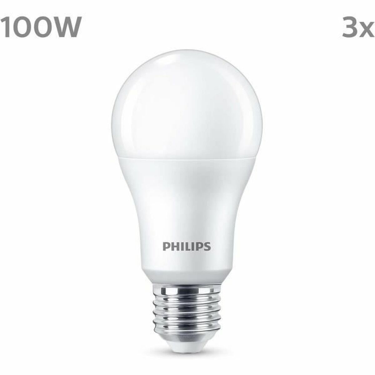 Lampadina Led Philips A67 Bianco E 100 W E27 3 Unità (4000 k)