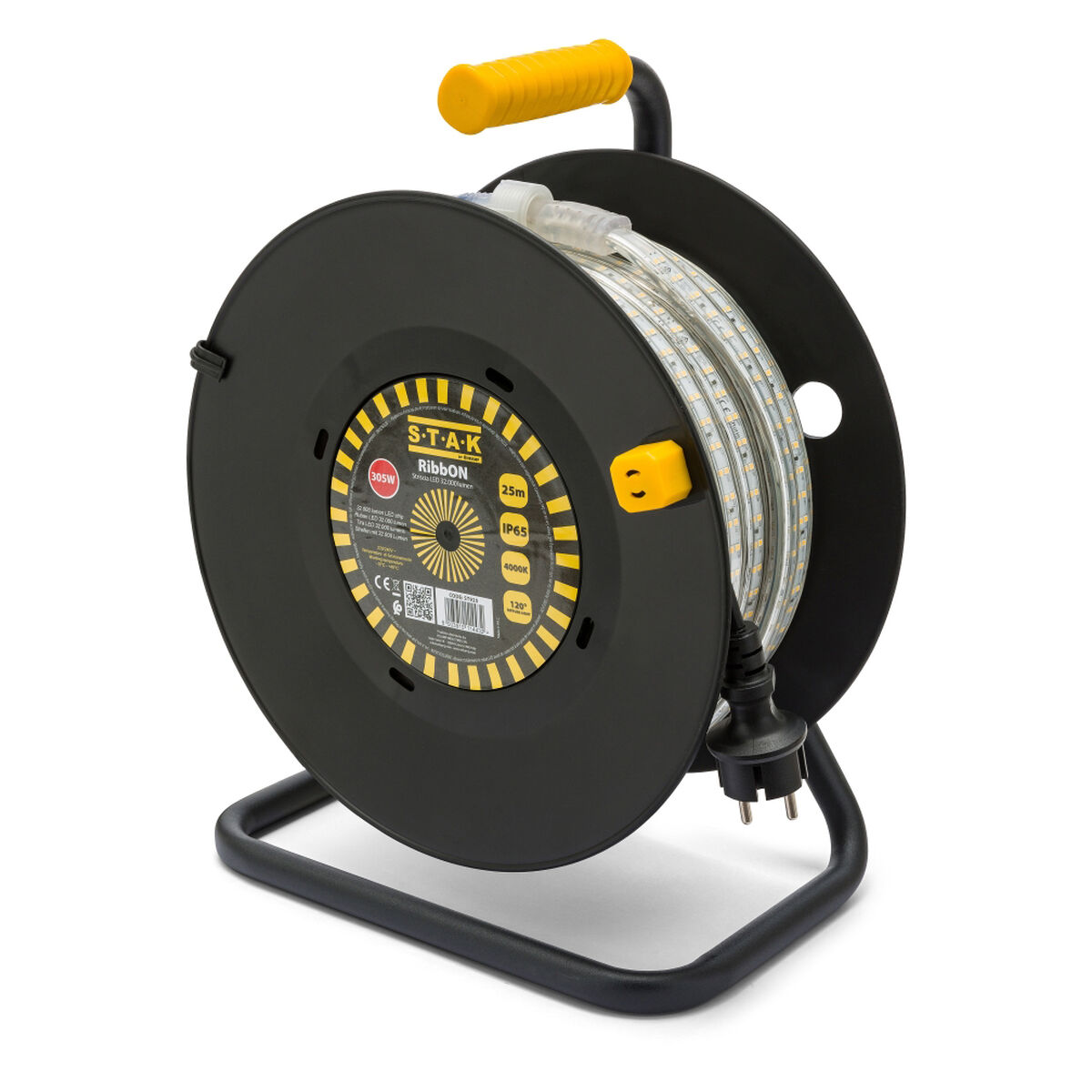 Strisce Led Stak 185 W 15 M Luce Led 4000 K Nero Trasparente