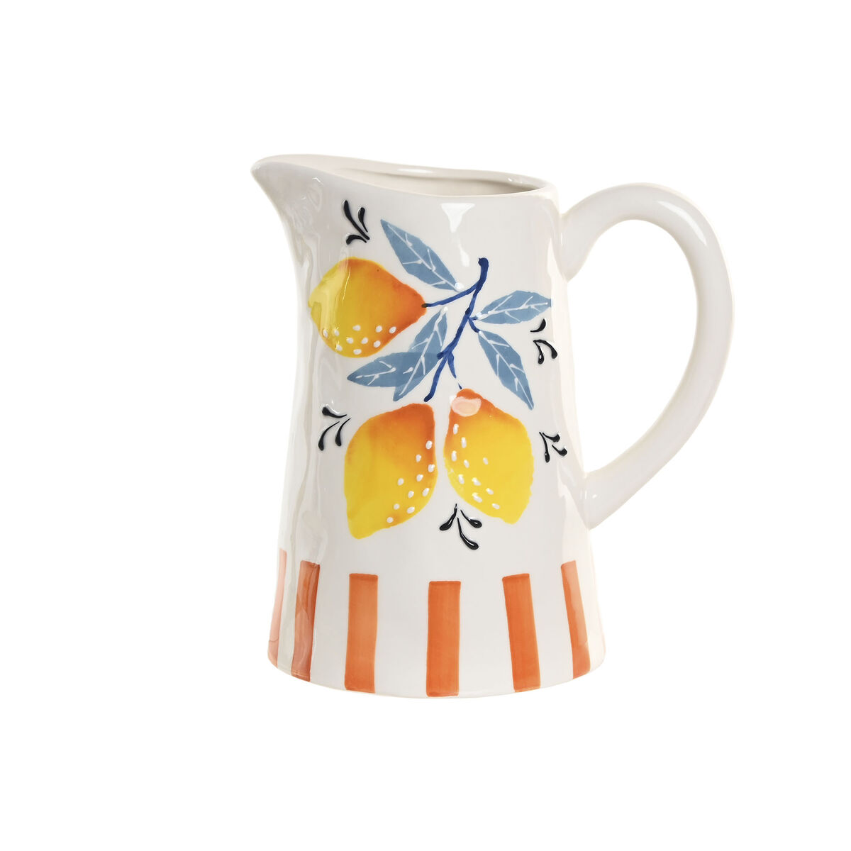 Bottiglia Di Vetro Home Esprit Giallo Azzurro Bianco Dolomite Limone Arancio Mediterraneo 750 ml
