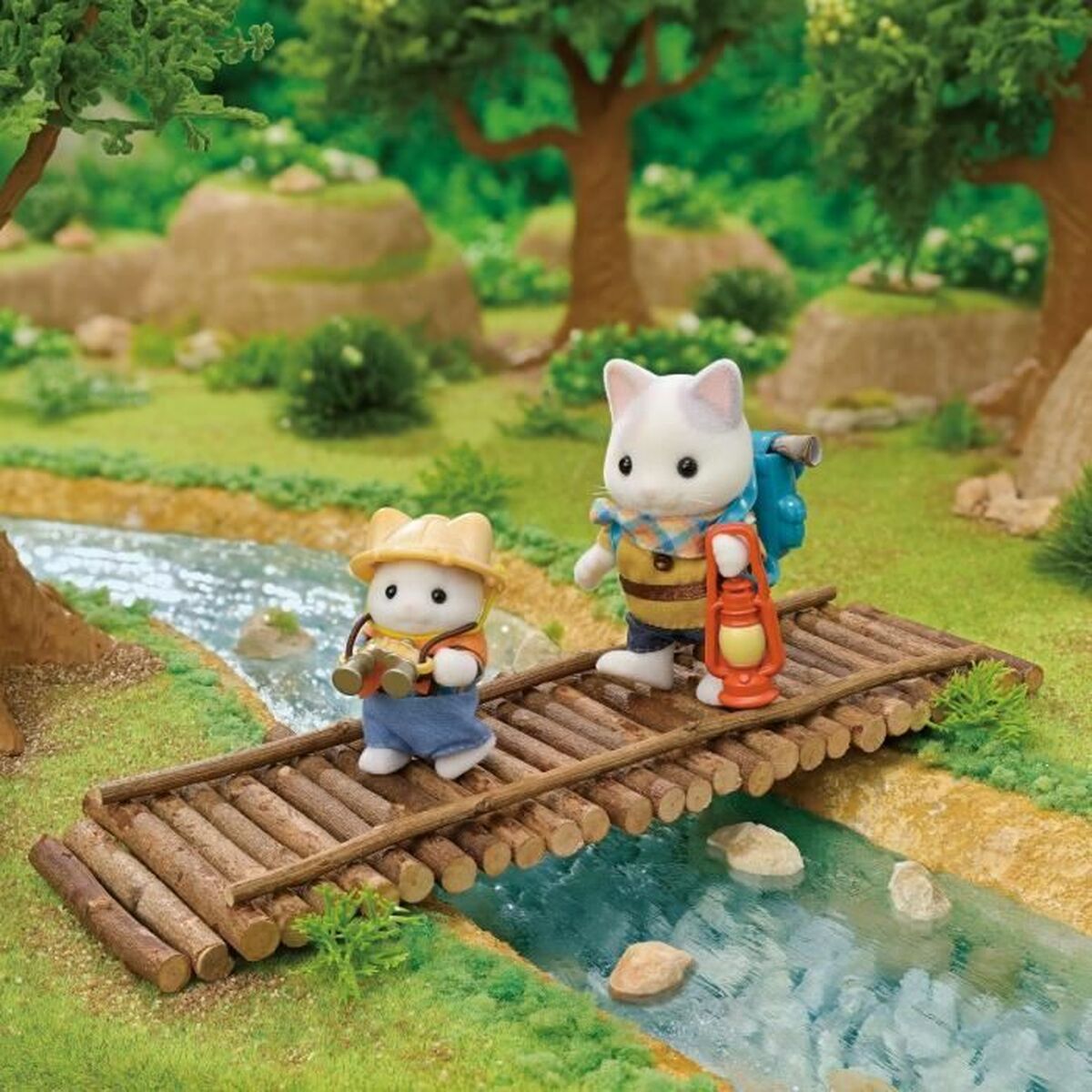 Playset Sylvanian Families Son And Baby Cat Latte - Secret Forest Adventure - Image 4