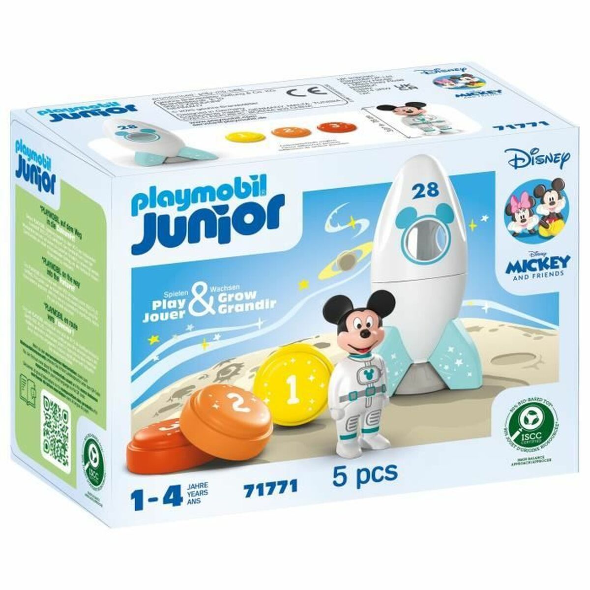 Playset Playmobil Junior 71771 Mickey Astronaut Disney 5 Pezzi