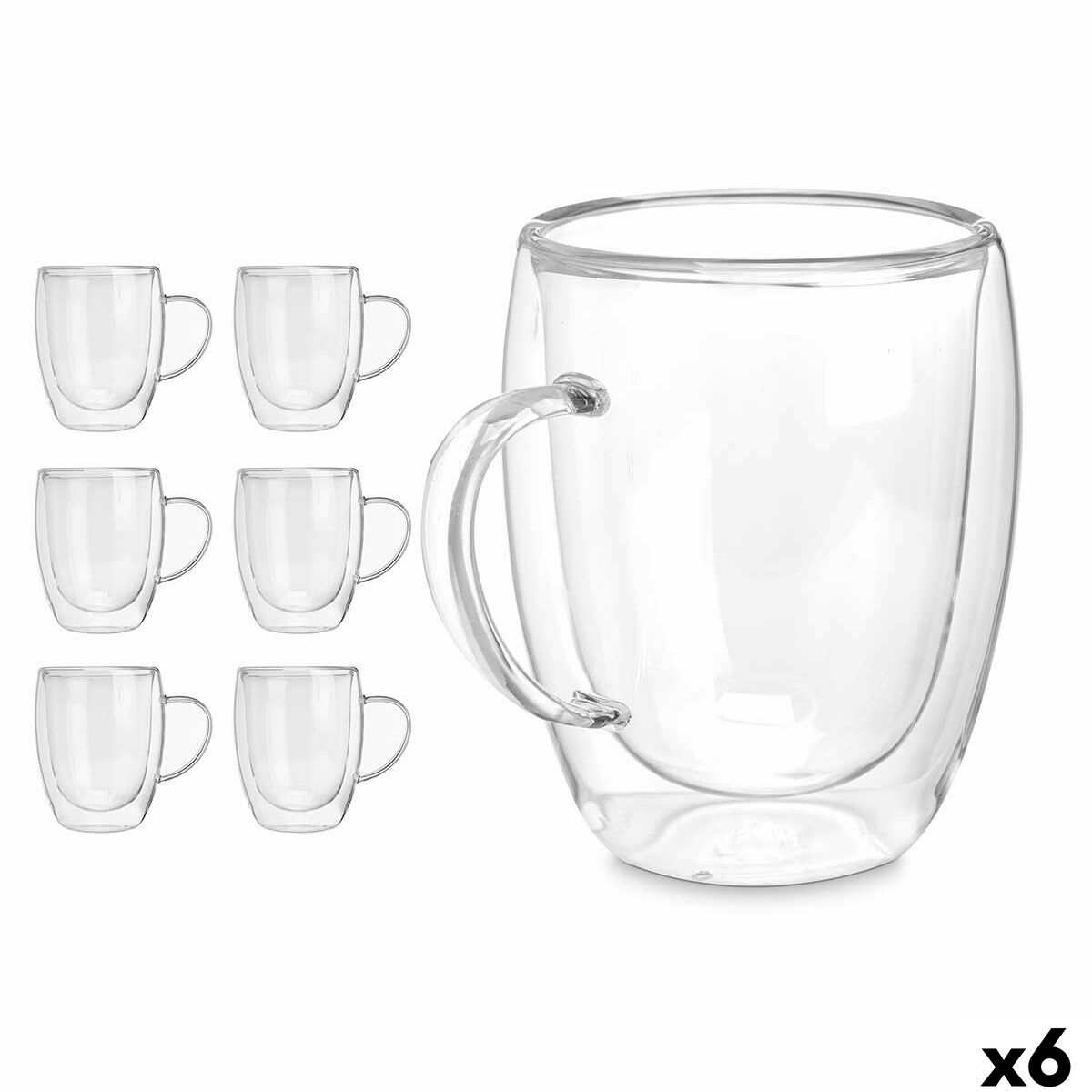 Tazza Mug Vivalto Trasparente 340 Ml (6 Unità)