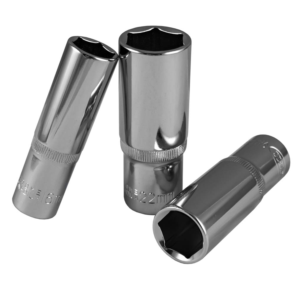 1/2" E 75mm Lunghe Bussole 18mm Cromata