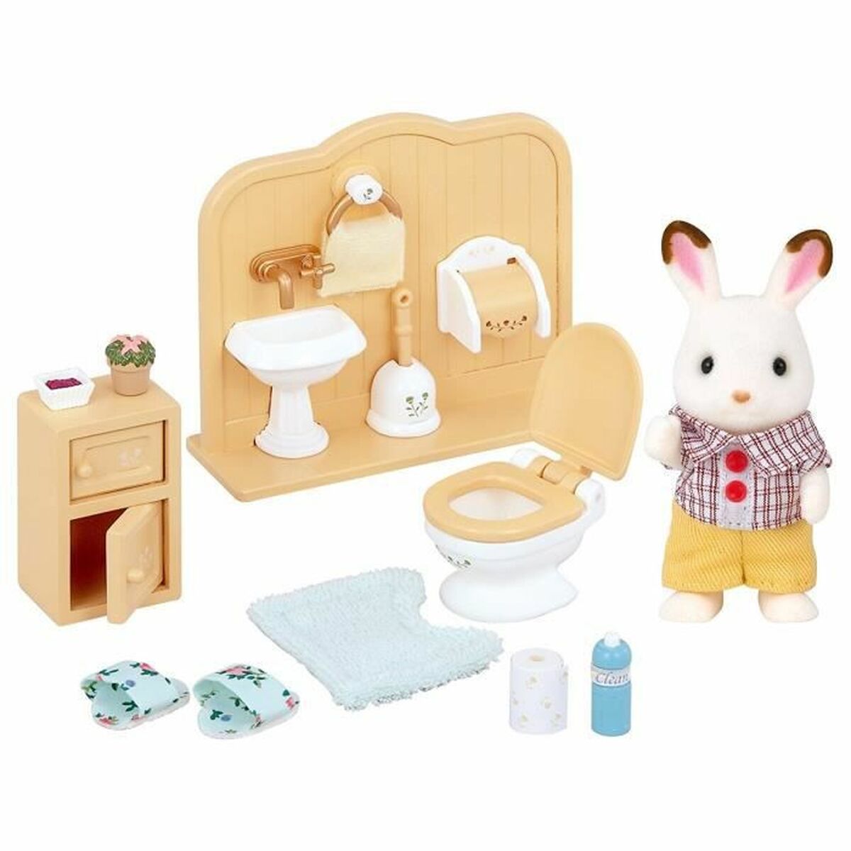 Personaggi D'azione Sylvanian Families Chocolate Rabbit And Toilet Set