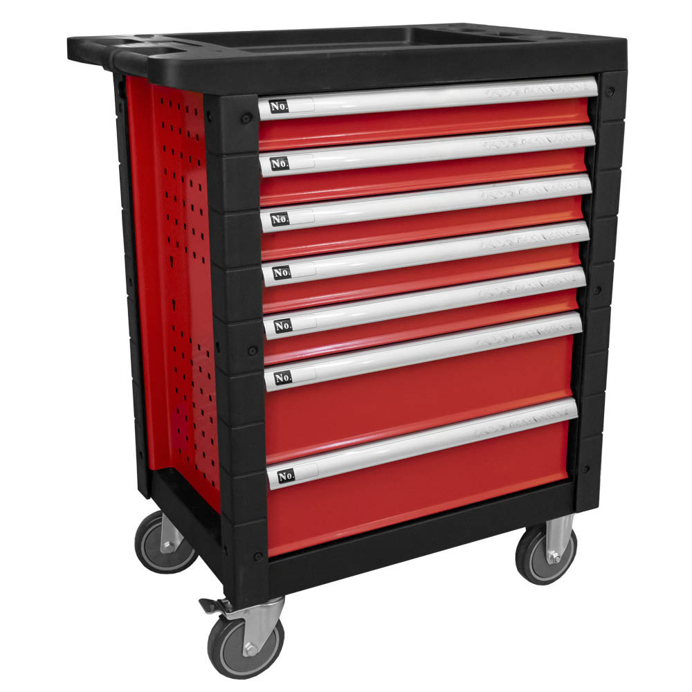 Carrello A 7 Cassetti Senza Utensili -  Rosso - Anonimo