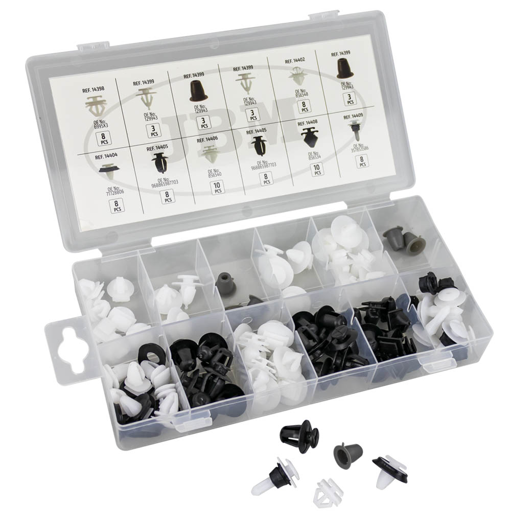 Assortimento Di 80 Pz. Clip Per Modanatura Peugeot/citroën