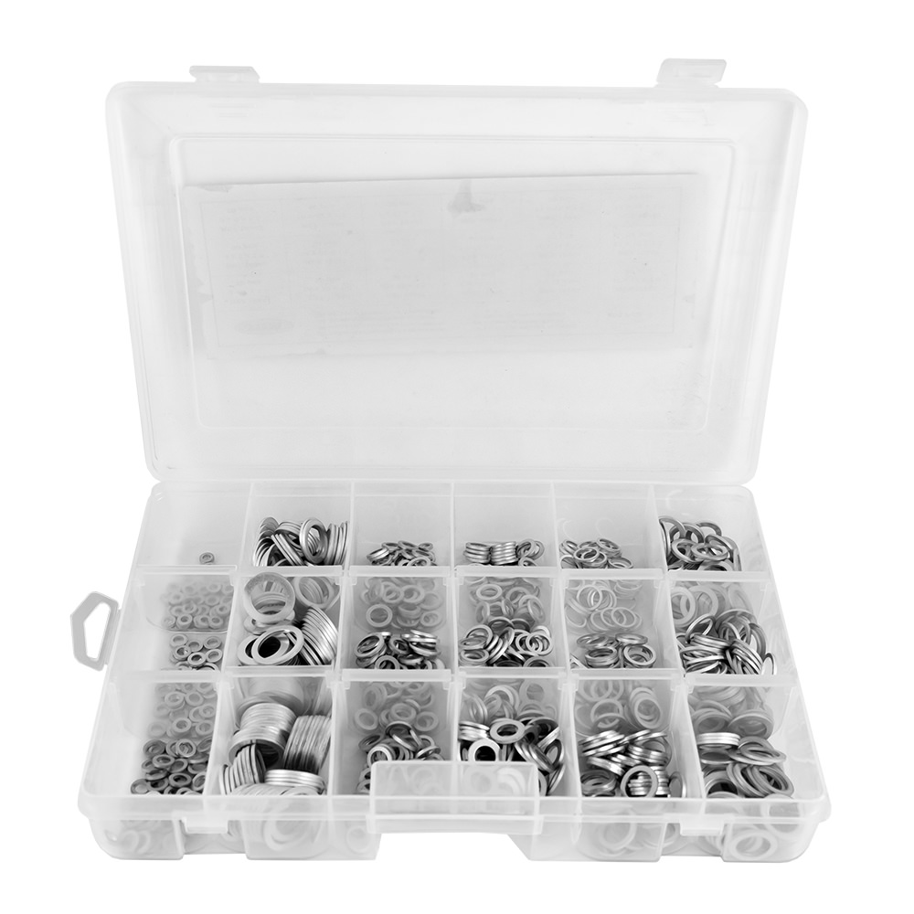 Astuccio Di Rondelle D'alluminio - 18 Tipi - 900 Pezzi
