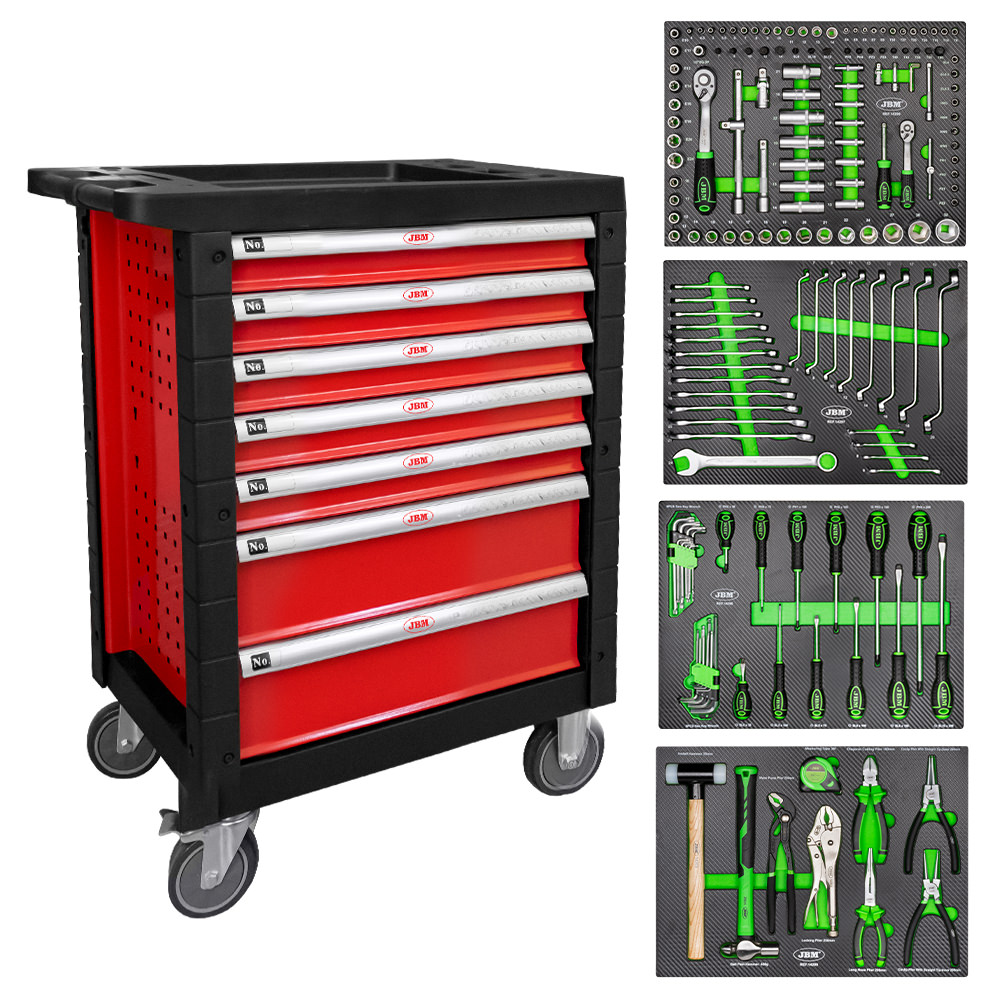 Carrello A 7 Cassetti - Rosso