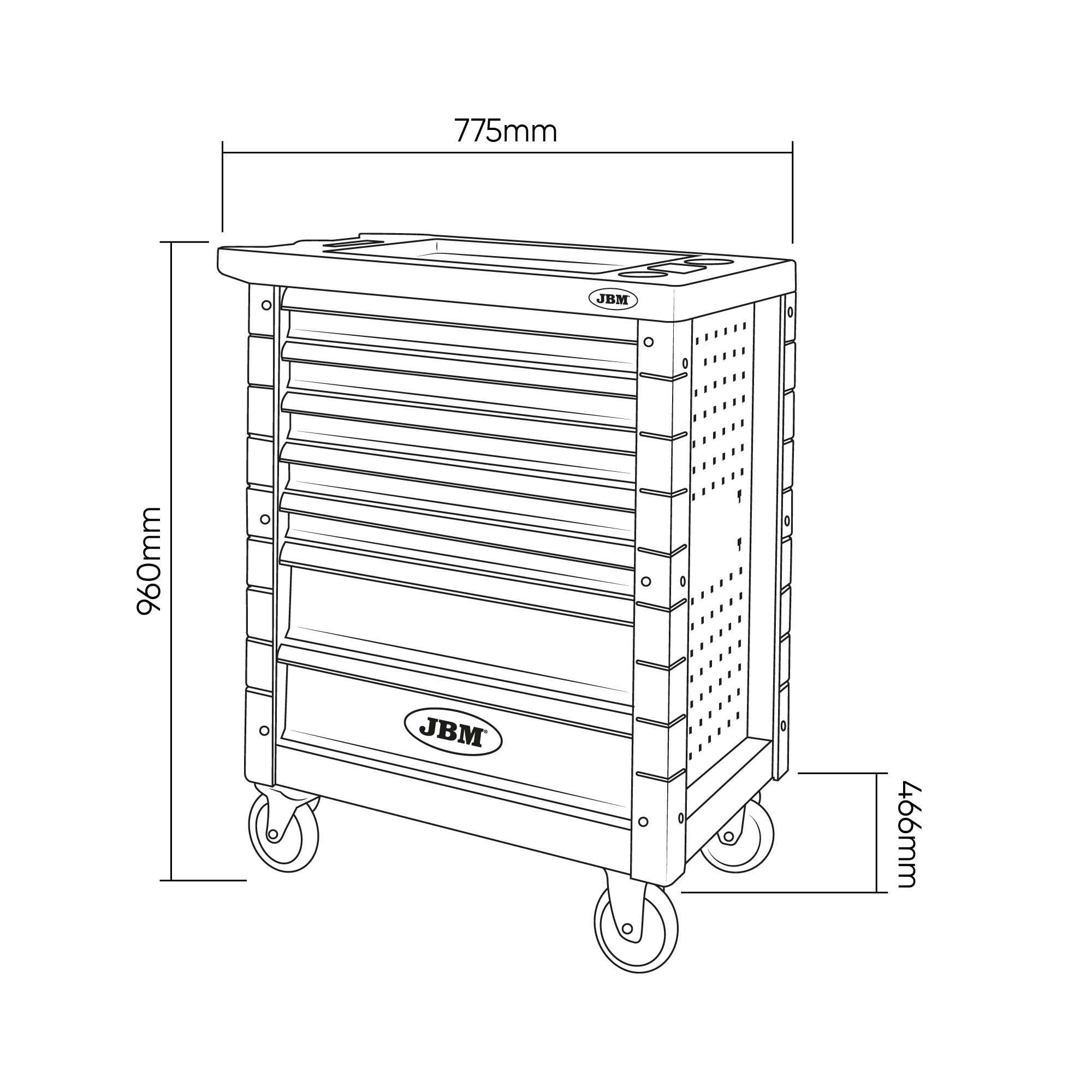 Carrello A 7 Cassetti Senza Utensili - Image 4