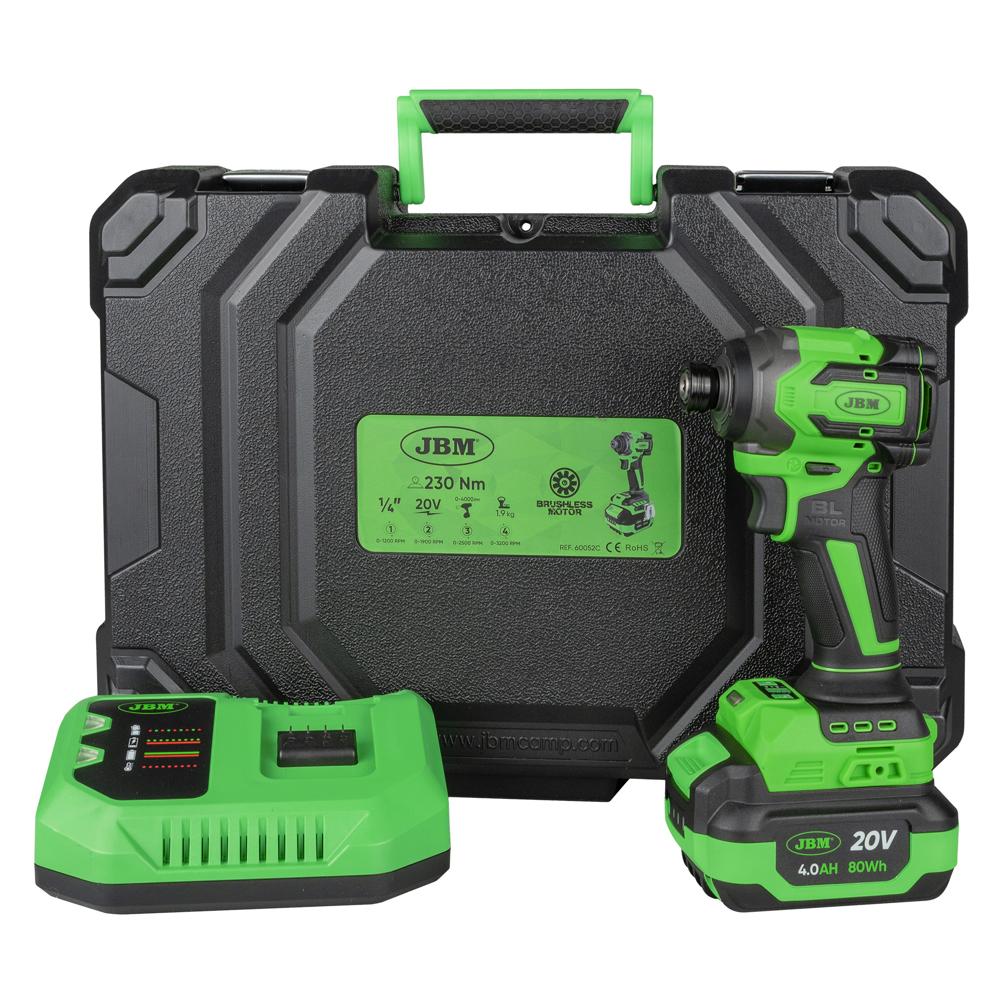 Avvitatore A Percussione 1/4" 230nm Brushless A Batteria Con Custodia - Image 5