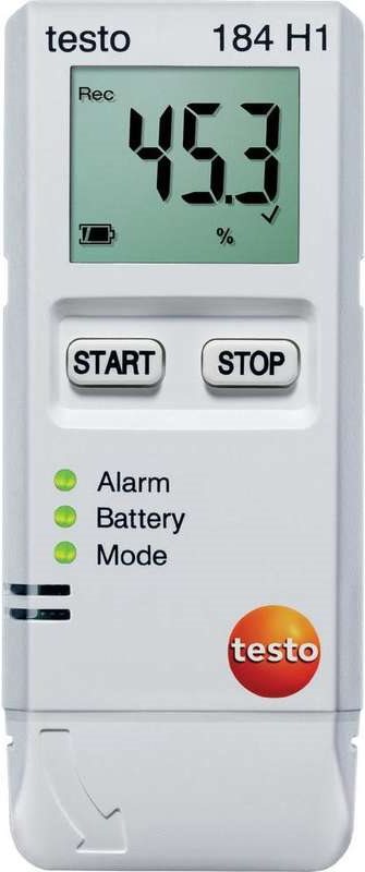 Testo 184 H1 TemperatuR-Datenlogger, Messschreiber, 64000 Messwerte, - 20 ... + 70 ° C, 0.1 ° C (0572 1845)