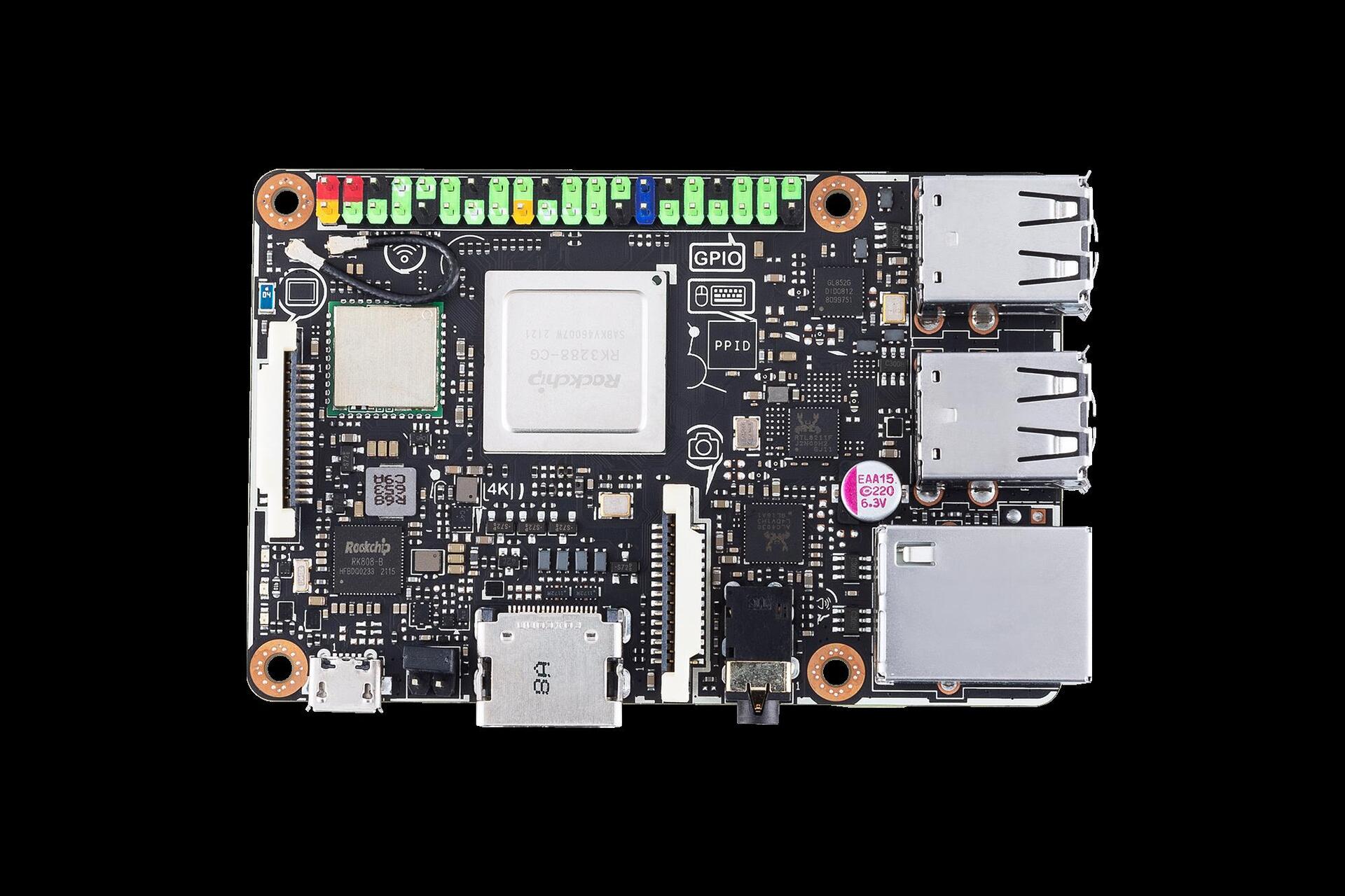 Asus Tinker Board S R2.0 - Einplatinenrechner - Rockchip Rk3288-Cg.w - Ram 2 Gb - Flash 16 Gb - 802.11b/g/n, Bluetooth 4.2 Edr