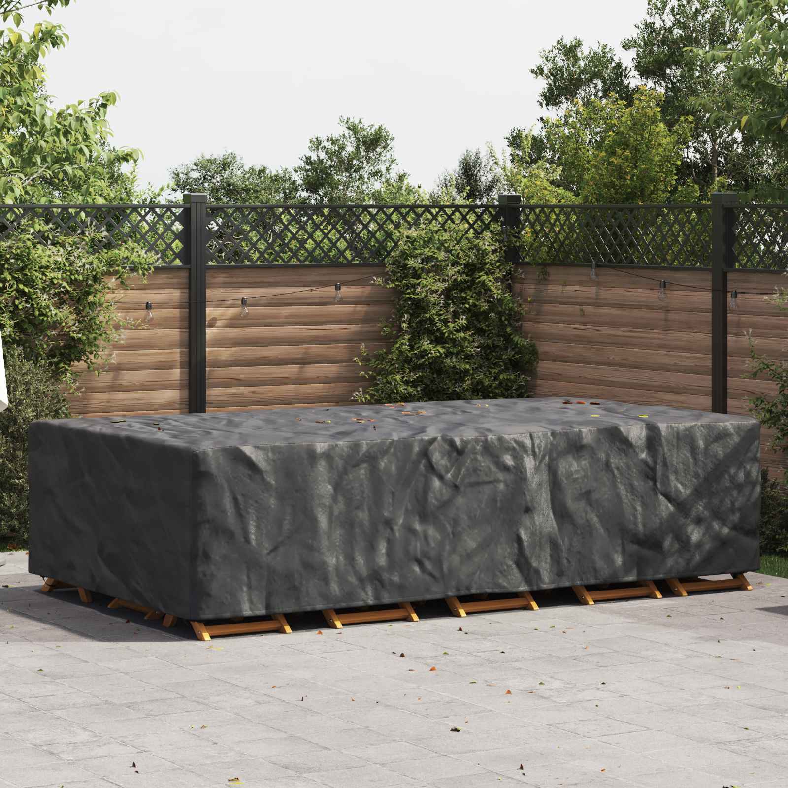 Copertura Per Mobili Da Esterno Nero 305 X 190 X 85 Cm 210d