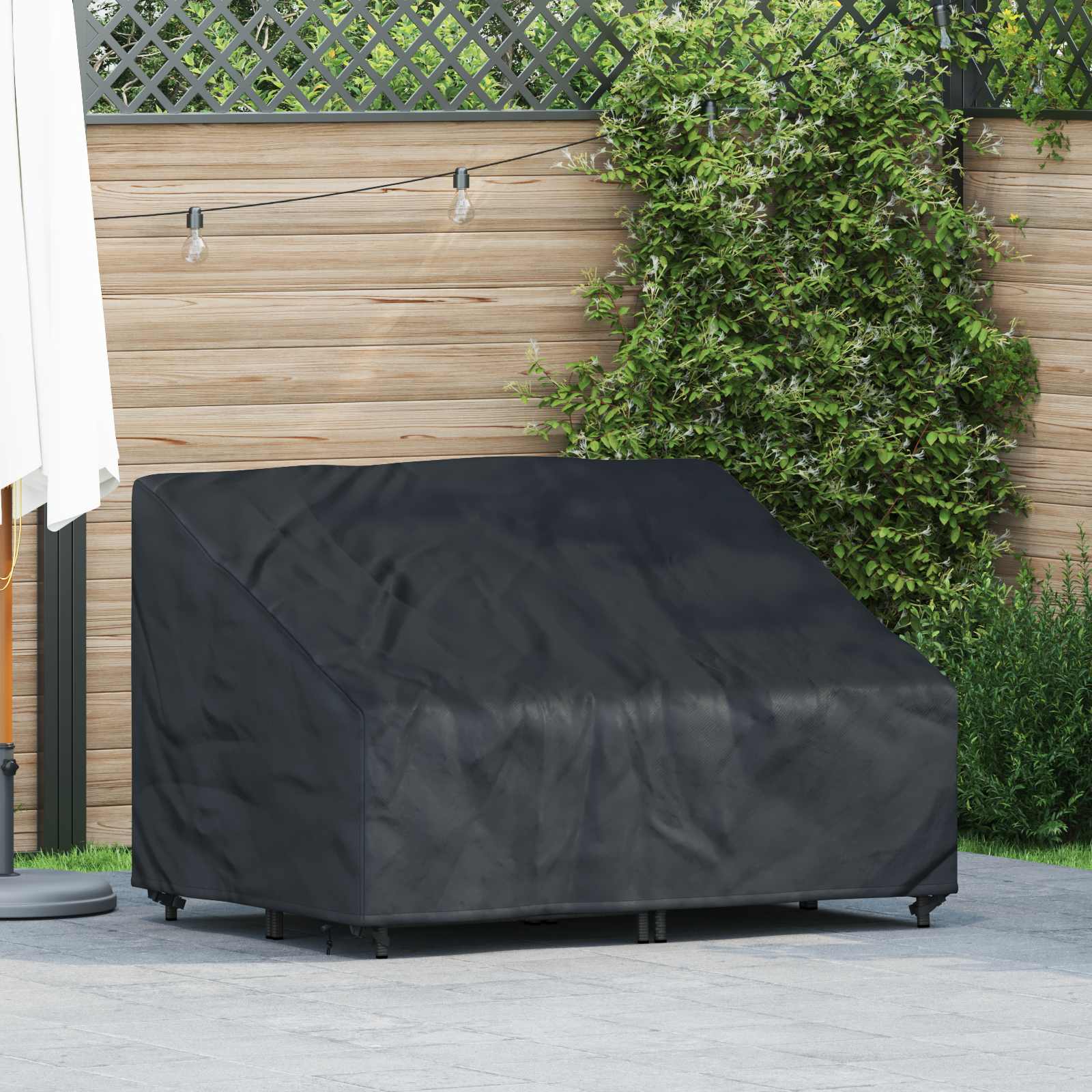 Copertura Per Panchina Da Giardino 130 X 95 X 40 / 80 cm