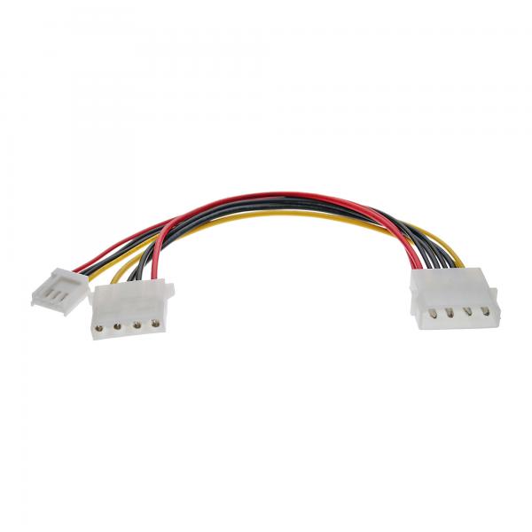 Cavo Di Alimentazione A Y Inline Interno - 1x 5,25" A 1x 3,5quot; + 1x 5,25quot; - 0,20 M