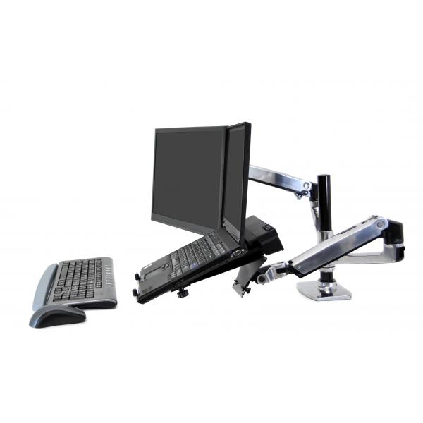 Ergotron Lx - Kit Di Montaggio (supporto A Tensione Per Tavolo, Foro Da Tavolo, Asta, 2 Bracci Articolati, 2 Staffe Di Espansione, Ripiano Per Notebo - Image 4
