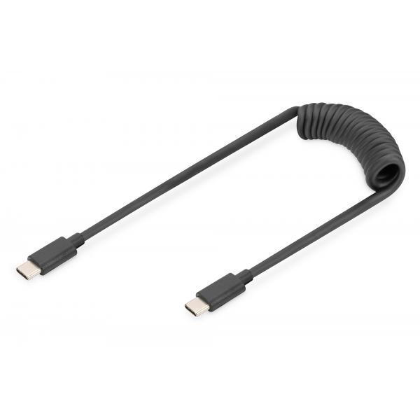 Cavo A Spirale Usb 2.0 - Usb - C A Usb - C Digitus