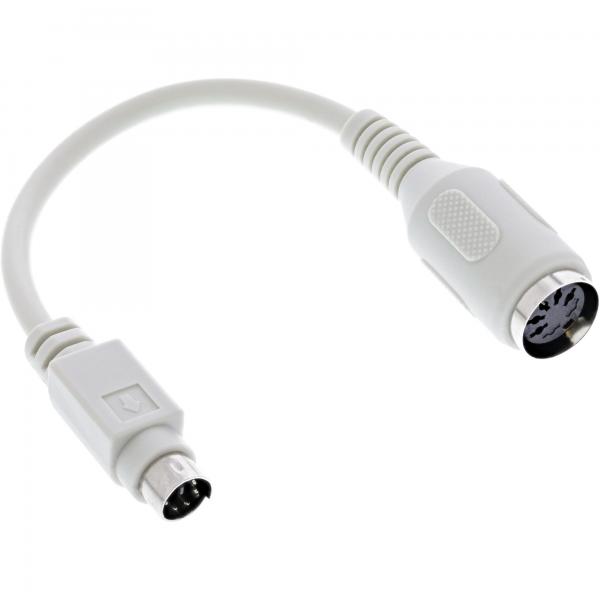 Inline TastatuR-Adapterkabel - 5pol DiN-Buchse An Ps/2-Stecker - Länge: Ca. 10cm