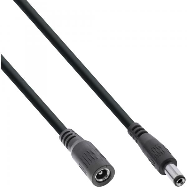 Cavo Prolunga Cc Inline - Spina/presa Cc 5,5x2,5 Mm - Awg 18 - Nero 1 M