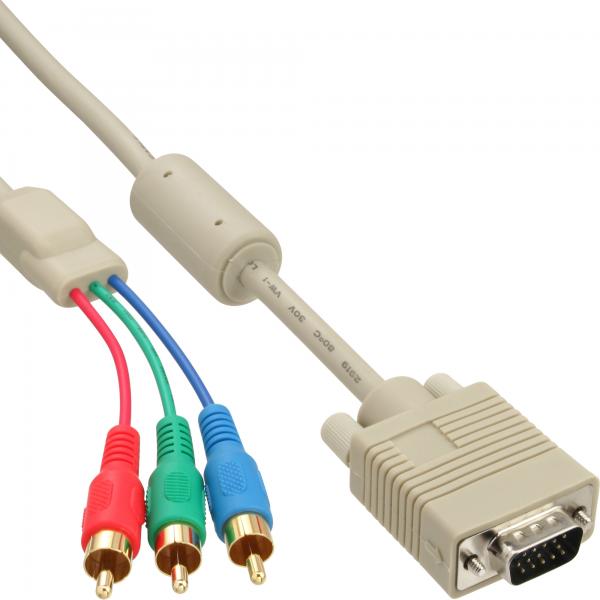Cavo Inline Vga Rgb - Vga Maschio A 3x Rca Maschio - 2 M