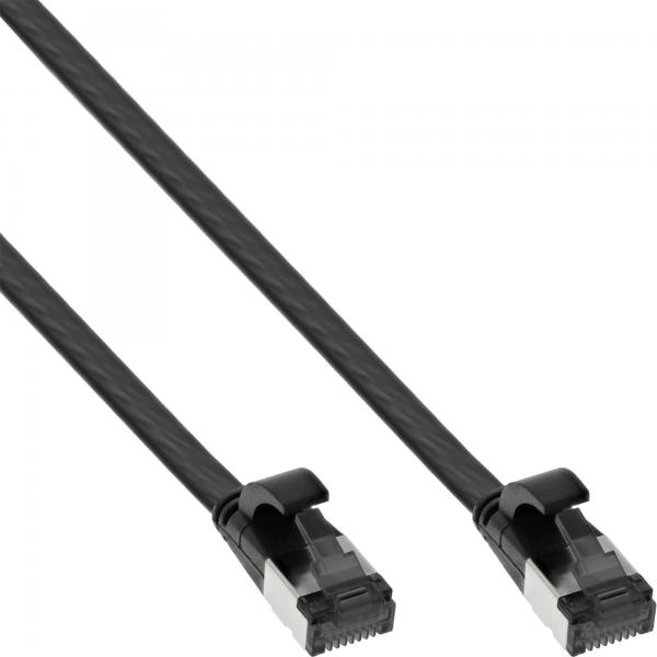 Cavo Patch Piatto Inline - U/ftp - Cat.8.1 - Tpe Senza Alogeni - Nero - 0,25 M