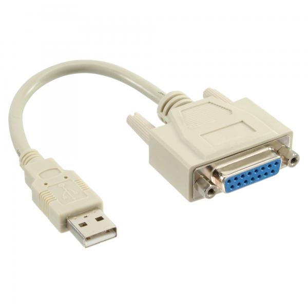Cavo Adattatore Usb Inline - Spina Usb A Su Presa A 15 Poli