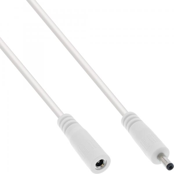 Cavo Prolunga Cc Inline - Spina/presa Cc 3,5x1,35 Mm - Awg 18 - Bianco 2 M