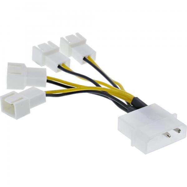 Cavo Adattatore Per Ventole Inline - 4 Ventole A 3 Pin. A 13,34 Cm (5,25")