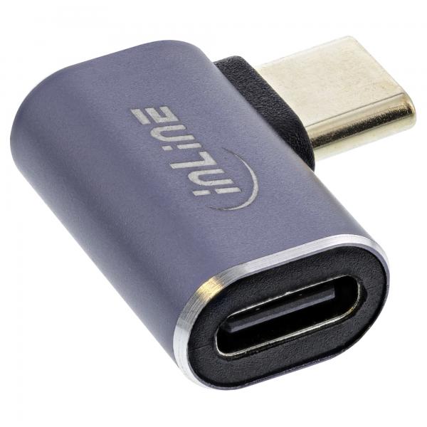 Adattatore Inline Usb4 - Spina/presa UsB-C Ad Angolo Destro/sinistro - Alluminio