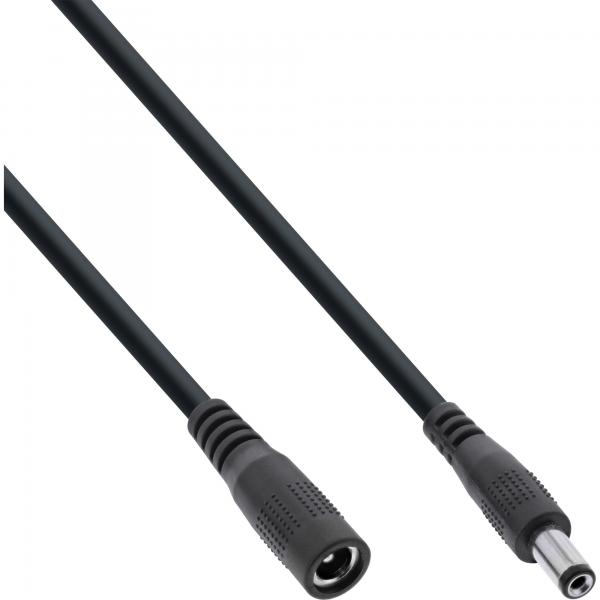 Cavo Prolunga Cc Inline - Spina/presa Cc 5,5x2,1 Mm - Awg 18 - Nero - 5 M