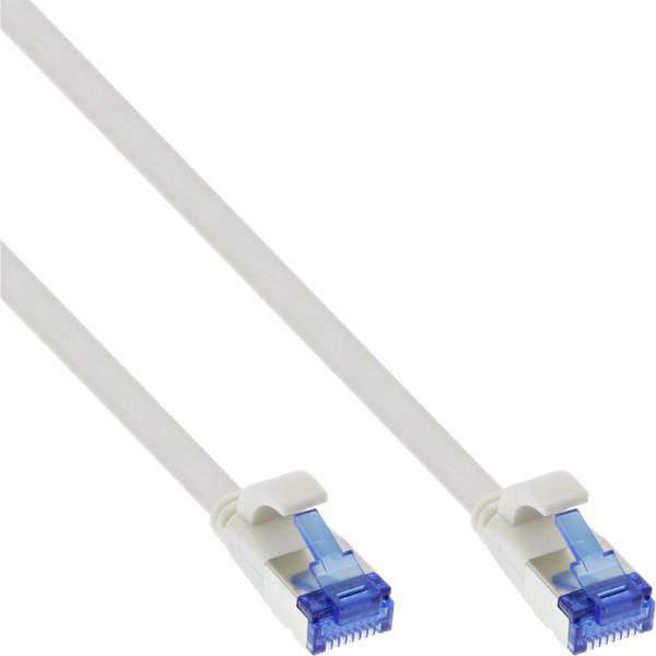 Cavo Patch Piatto Inline - U/ftp - Cat.6a - Tpe Senza Alogeni - Bianco - 0,3 M