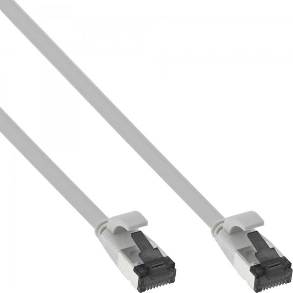 Cavo Patch Piatto Inline - U/ftp - Cat.8.1 - Tpe Senza Alogeni - Grigio - 0,3 M