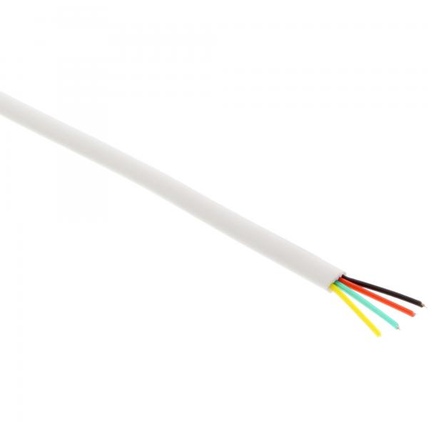 Cavo Modulare Inline - Nastro Piatto A 4 Fili Bianco - Anello Da 100 M