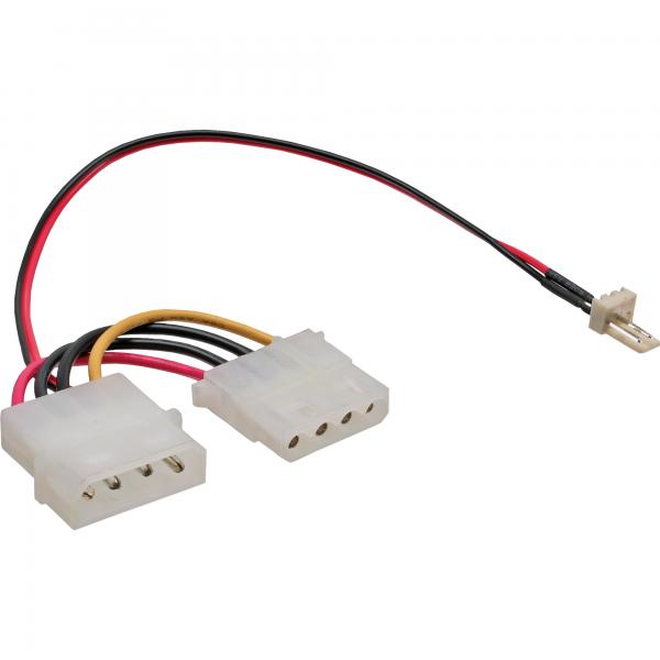 Cavo Adattatore Ventola Inline: Ventola A 3 Pin Su Alimentatore A 4 Pin 12 V - 0,3 M