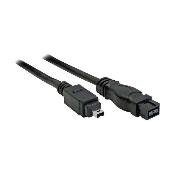 Cavo Inline Firewire - Ieee1394 Da Spina 4 Pin A Spina 9 Pin - Nero - 1 M